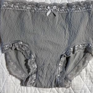 Grey coloured - Puffy lace Panties, soft high waist Lolita Kawaii Panties